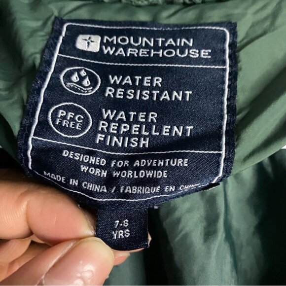 Mountain Warehouse Boy's Green Full Zip Hooded Puffer Jacket - Picture 6 of 10